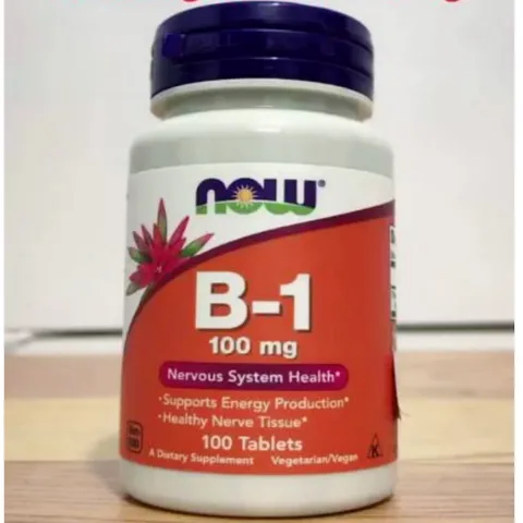 Viên uống Now B-1 100 mg |100 viên| Duy trì hiệu suất sinh năng lượng tế bào/Bảo vệ cấu trúc của hệ thần kinh trung ương/ngoại biên & Hỗ trợ chức năng tim mạch [SP Chuẩn Mỹ không tem]