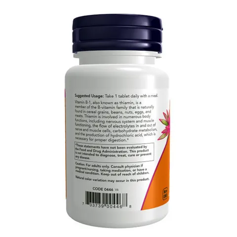 Viên uống Now B-1 100 mg |100 viên| Duy trì hiệu suất sinh năng lượng tế bào/Bảo vệ cấu trúc của hệ thần kinh trung ương/ngoại biên & Hỗ trợ chức năng tim mạch [SP Chuẩn Mỹ không tem]