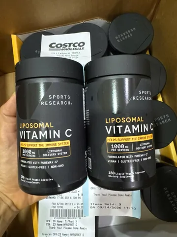 180 Viên Liposomal Vitamin C 500mg Sports Research Mỹ