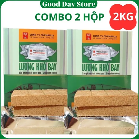 COMBO 2 HỘP Lương Khô BAY Loại 1Kg Dùng Để Ăn Sáng,Ăn Bữa Phụ,Ăn Trước Khi Vận Động