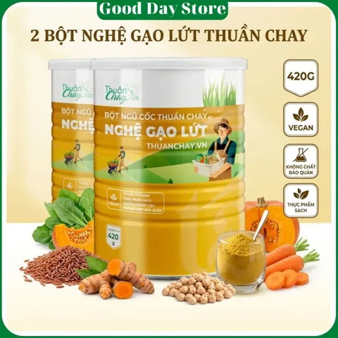 COMBO 2 HÔP Bột Nghệ Gạo Lứt Thuần Chay – Bột Đậu Hạt Rau Củ Thơm Ngon