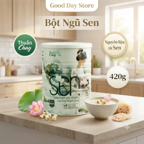 Bột Ngũ Sen Thuần Chay 420g - Ngũ Sen Tự Nhiên Thành Phần Từ Sen - Thơm Dịu Tự Nhiên Dễ Pha Dễ Uống