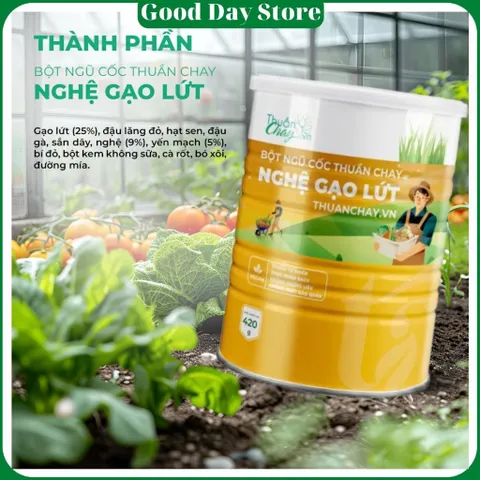 COMBO 3 HỘP Bột Nghệ Gạo Lứt Thuần Chay Tâm An - Bột Rau Củ Đậu Hạt Tốt Cho Hệ Tiêu Hóa, Dạ Dày