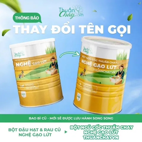 COMBO 3 HỘP Bột Nghệ Gạo Lứt Thuần Chay Tâm An - Bột Rau Củ Đậu Hạt Tốt Cho Hệ Tiêu Hóa, Dạ Dày