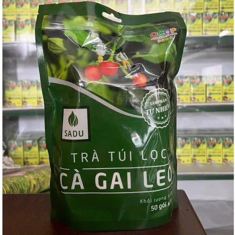 Trà mát gan cà gai leo Sadu NGUYÊN CHẤT,1 túi 250 gram gồm 50 túi lọc