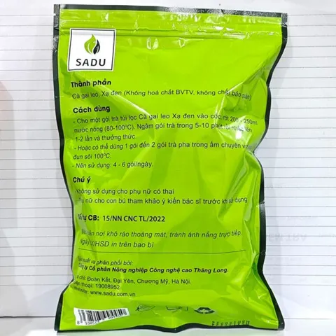 Trà cà gai leo xạ đen sadu gói 250g, Hỗ Trợ Thanh Lọc, Mát Gan, Giảm Mỡ Máu