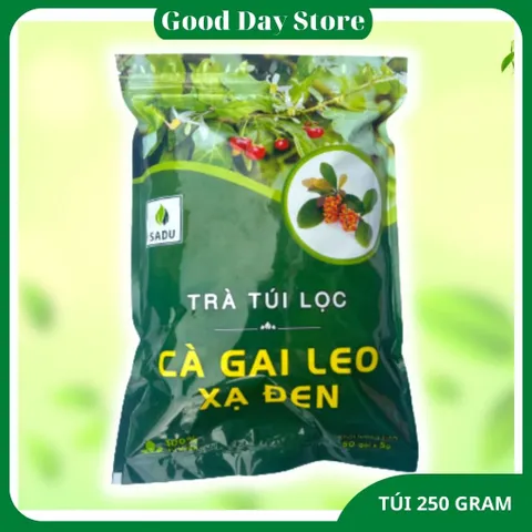 Trà cà gai leo xạ đen sadu gói 250g, Hỗ Trợ Thanh Lọc, Mát Gan, Giảm Mỡ Máu