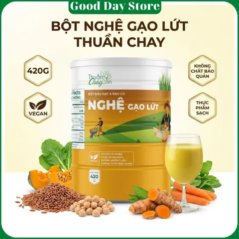 Bột Ngũ Cốc Thuần Chay - Nghệ Gạo Lứt 420 gram