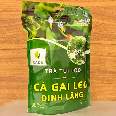 Trà Cà Gai Leo Đinh Lăng SADU 250g | Trà Thảo Mộc Túi Lọc 50 Gói Dễ Pha Tiện Mang Theo