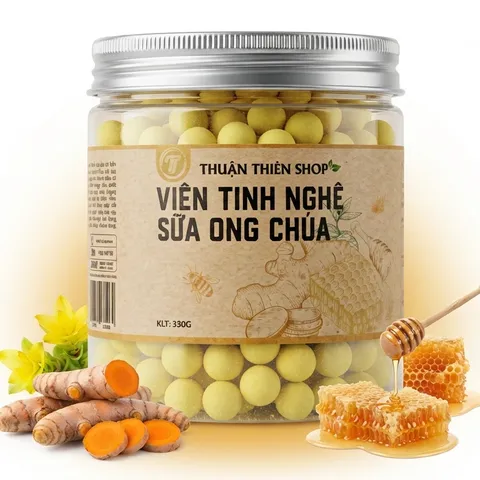 Viên Tinh Nghệ Sữa Ong Chúa Nguyên Bản Thuận Thiên Hộp 330Gram