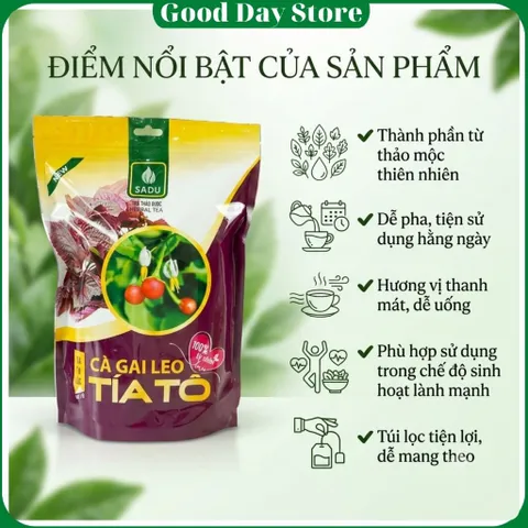 1 KG = 4 TÚI Trà Cà Gai Leo Tía Tô SADU Chính Hãng , Túi Lọc Hương Vị Thanh Mát,Thảo Mộc Thiên Nhiên