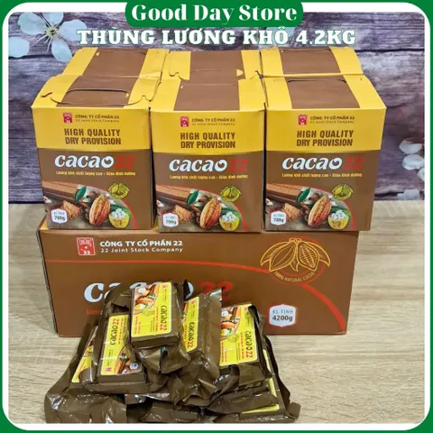 THÙNG 6 Hộp Lương Khô Cacao 22 Chính Hãng / Lương Khô Quân Đội Vị Cacao thơm ngon