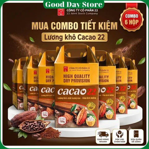 THÙNG 6 Hộp Lương Khô Cacao 22 Chính Hãng / Lương Khô Quân Đội Vị Cacao thơm ngon