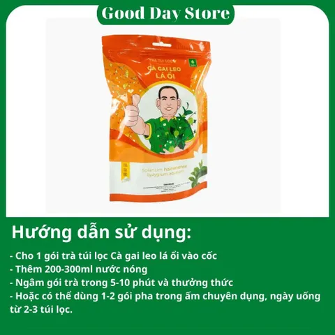 Trà LÁ ỔI cà gai leo Sadu túi 250gram là sự kết hợp tự nhiên giữa lá ổi, cà gai leo và cỏ ngọt