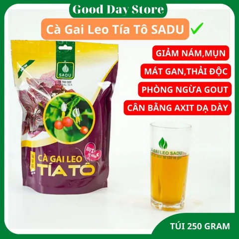 Trà TÍA TÔ cà gai leo Sadu bịch 250gram,Thảo Mộc Tự Nhiên, Dễ Pha Dễ Uống Hàng Ngày