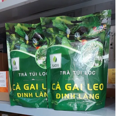 COMBO 2 TÚI Trà Túi Lọc SADU Cà Gai Leo Đinh Lăng 250g | Hộp 50 Túi Lọc Thảo Mộc Thiên Nhiên