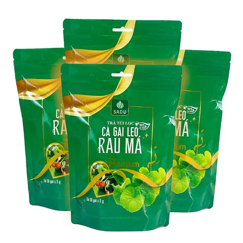 1KG Trà Túi Lọc Cà Gai Leo Rau Má SADU 50 Túi - Thanh Nhiệt, Giải Độc, Mát Gan