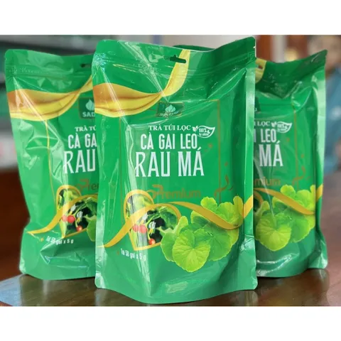 1KG Trà Túi Lọc Cà Gai Leo Rau Má SADU 50 Túi - Thanh Nhiệt, Giải Độc, Mát Gan