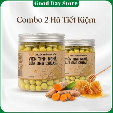 COMBO 2 HỘP Viên Tinh Nghệ Sữa Ong Chúa Thuận Thiên NGUYÊN BẢN - Viên Mềm Tan Thơm Ngon
