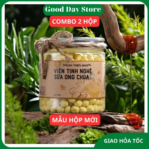 COMBO 2 HỘP Viên Tinh Nghệ Sữa Ong Chúa Thuận Thiên NGUYÊN BẢN - Viên Mềm Tan Thơm Ngon