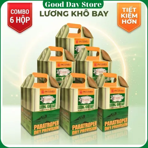THÙNG 6 Hộp Lương Khô Bay 6 Kg, Lương Khô Thơm Ngon Cung Cấp Dinh Dưỡng