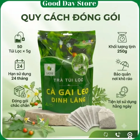COMBO 4 TÚI Trà Cà Gai Leo Đinh Lăng SADU Túi Lọc | Trà Túi Lọc Thảo Mộc Dễ Pha Dùng Hằng Ngày
