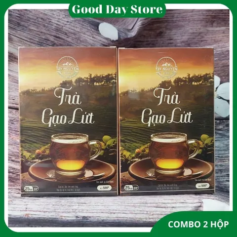 COMBO 2 HỘP Trà Gạo Lứt Tây Nguyên Food Thanh Lọc Cơ thể,Mát Gan,Ngủ Ngon,Thơm Ngon,Dễ Dùng