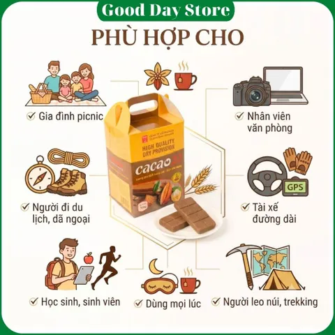 COMBO 2 Hộp Lương Khô Cacao 22 Chính Hãng 700g / Giàu Năng Lượng,Tiện Lợi Khi Đi Du Lịch,Dã Ngoại