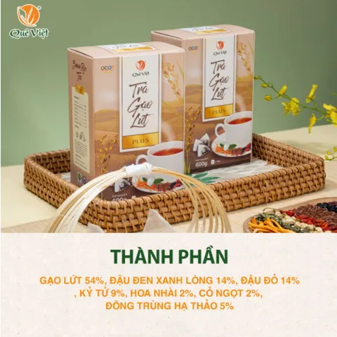 Trà Gạo Lứt Đông Trùng Hạ Thảo Quê Việt Thành Phần Tự Nhiên Túi Lọc Dùng Mỗi Ngày Tốt Cho Sức Khỏe