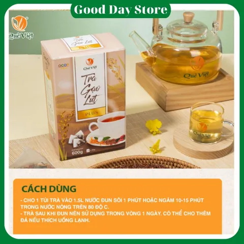 Trà Gạo Lứt Đông Trùng Hạ Thảo Quê Việt Thành Phần Tự Nhiên Túi Lọc Dùng Mỗi Ngày Tốt Cho Sức Khỏe