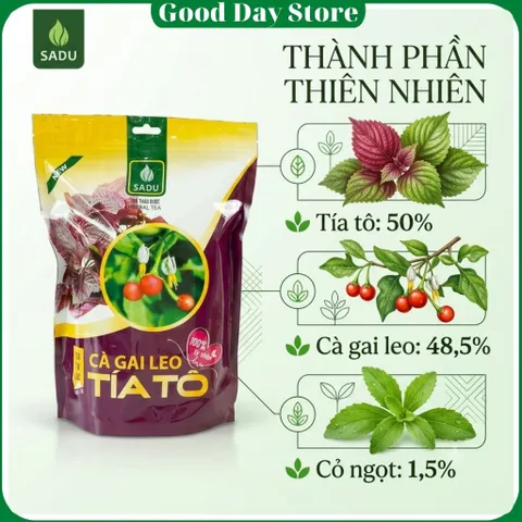 Trà Túi Lọc Cà Gai Leo Tía Tô SADU - Thanh Nhiệt, Giảm Nám, Hỗ Trợ Da Đẹp