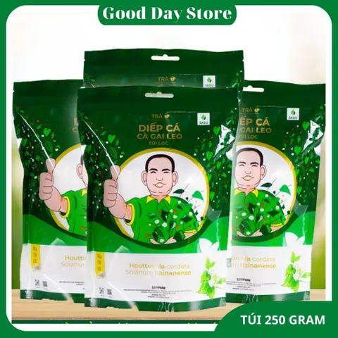Trà cà gai leo DIẾP CÁ Sadu gói 250g,Trà túi lọc với thành phần gồm diếp cá,cà gai leo,cỏ ngọt