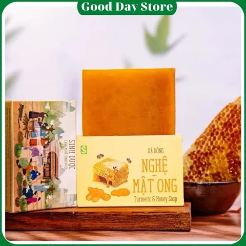 Xà Bông Sinh Dược Mật Ong Nghệ 100% Thiên Nhiên – Làm Sạch Dịu Nhẹ, Dưỡng Ẩm Cho Làn Da Mềm Mịn