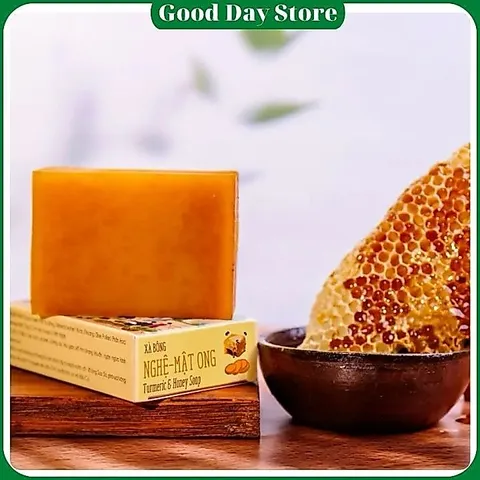 Xà Bông Sinh Dược Mật Ong Nghệ 100% Thiên Nhiên – Làm Sạch Dịu Nhẹ, Dưỡng Ẩm Cho Làn Da Mềm Mịn