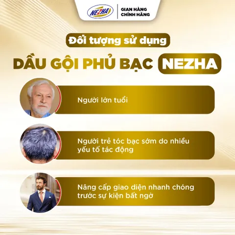 [HÀNG MỚI] Dầu Gội Phủ Bạc Thảo Dược NEZHA - Nhuộm Đen Tự Nhiên, Giữ Màu Lâu, Dịu Nhẹ Không Gây Khó Chịu Da Đầu