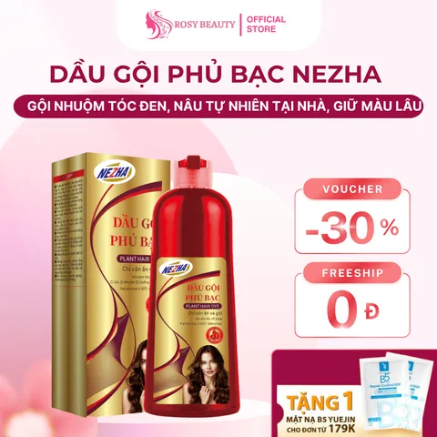 [HÀNG MỚI] Dầu Gội Phủ Bạc Thảo Dược NEZHA - Nhuộm Đen Tự Nhiên, Giữ Màu Lâu, Dịu Nhẹ Không Gây Khó Chịu Da Đầu