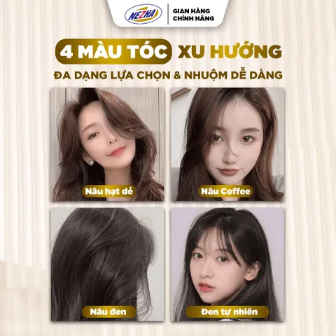 [HÀNG MỚI] Dầu Gội Phủ Bạc Thảo Dược NEZHA - Nhuộm Đen Tự Nhiên, Giữ Màu Lâu, Dịu Nhẹ Không Gây Khó Chịu Da Đầu