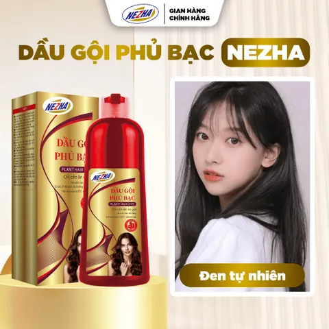 [HÀNG MỚI] Dầu Gội Phủ Bạc Thảo Dược NEZHA - Nhuộm Đen Tự Nhiên, Giữ Màu Lâu, Dịu Nhẹ Không Gây Khó Chịu Da Đầu