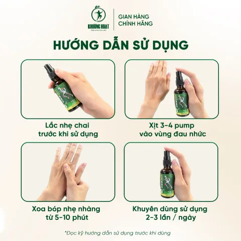 Xịt Xoa Bóp Khương Hoạt Hỗ Trợ Giảm Đau Nhức Mỏi Cơ Xương Khớp, Khu Phong Tán Hàn, Chiết Xuất Thảo Dược - Chai 50ml Rosy