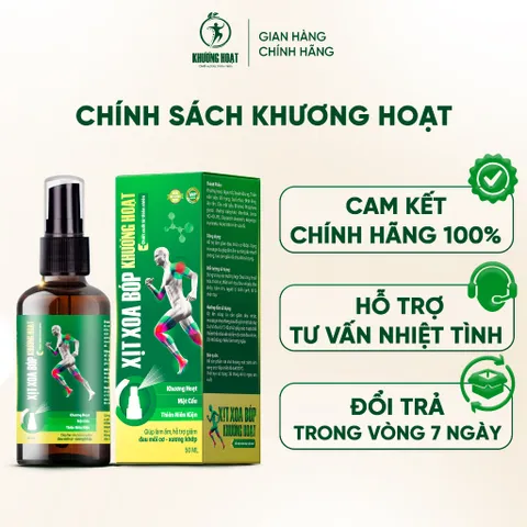 Xịt Xoa Bóp Khương Hoạt Hỗ Trợ Giảm Đau Nhức Mỏi Cơ Xương Khớp, Khu Phong Tán Hàn, Chiết Xuất Thảo Dược - Chai 50ml Rosy