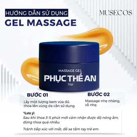 GEL MASSAGE XƯƠNG KHỚP PHỤC THỂ AN HỖ TRỢ VÀ GIẢM ĐAU NHỨC XƯƠNG KHỚP HIỆU QUẢ HỘP 50 g