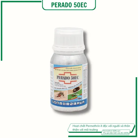 Perado 50ec 100ml chai nhôm thuốc diệt Muỗi permethrin (chính hãng) Thế Hệ Mới Tẩm Màn Nhúng Mùng phòng trừ ruồi nhặng gián kiến bọ chét mòng mạt ve rận ghẻ trong gia dụng và y tế