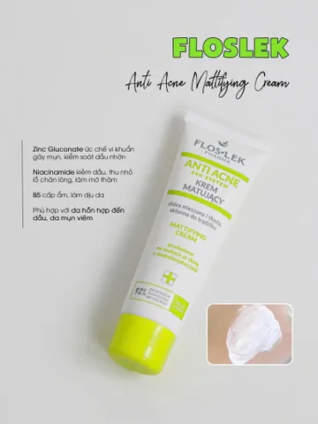 Kem Dưỡng Ẩm, Giảm Mụn Và Kiểm Soát Nhờn Floslek Anti Acne Mattifying Cream 50ml