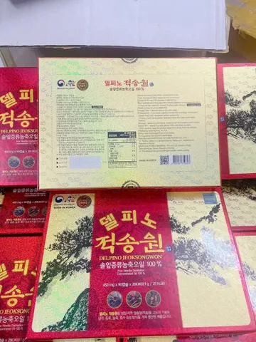 Tinh Dầu Thông Đỏ Hàn Quốc DEL PINO JOEK SONG WON Hộp 180 Viên