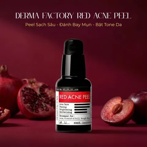 Peel tẩy da chết hoá học nồng độ cao DERMA FACTORY RED ACNE PEEL 30ml