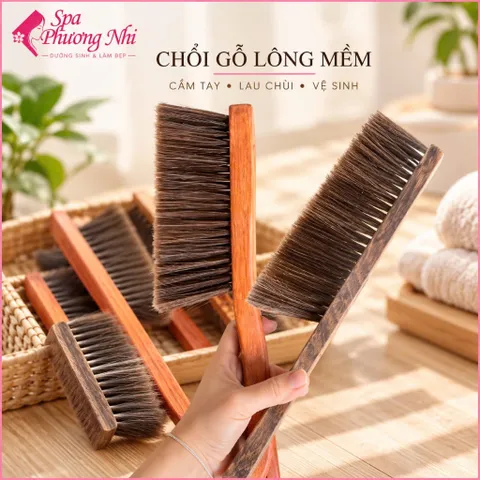 Chổi gỗ lông mềm cầm tay lau chùi bụi bàn thờ, ghế sofa, đệm trải giường 861987
