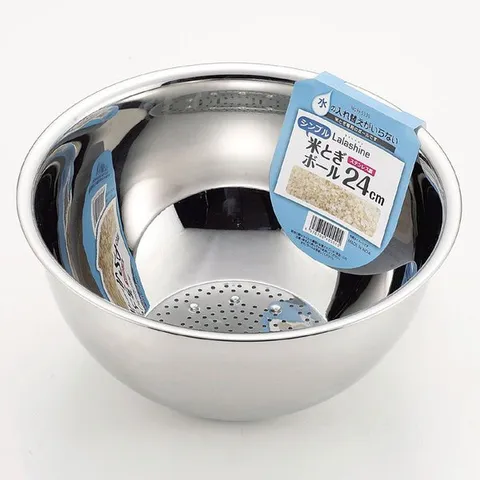 Rá vo gạo bằng thép không gỉ 24cm - Hàng nội địa Nhật Bản Kokubo