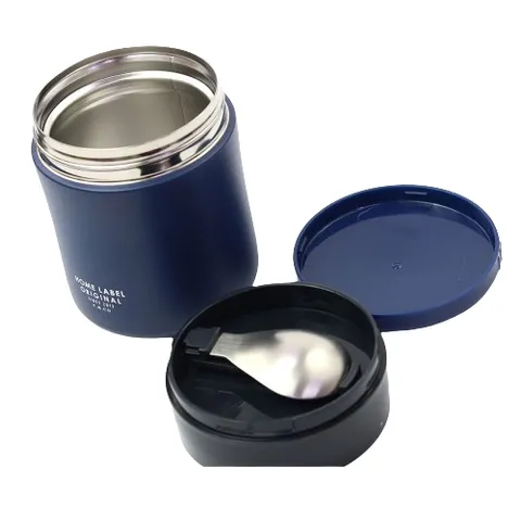 Bình ủ cháo giữ nhiệt kèm muỗng 400ml màu xanh navy Nội Địa Nhật Bản Kokubo