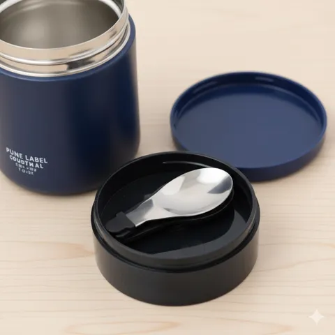 Bình Ủ Cháo Giữ Nhiệt (400ML, Màu Xanh Navy) Nội Địa Nhật Bản - Nakaya