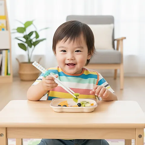 Đũa tập gắp xỏ ngón cho bé rất nhẹ và dễ sử dụng nội địa Nhật Bản - Nakaya